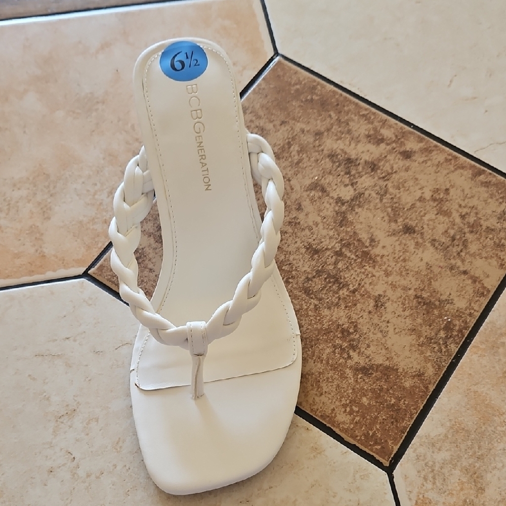Bcbgeneration White Braided Sandals - image 3